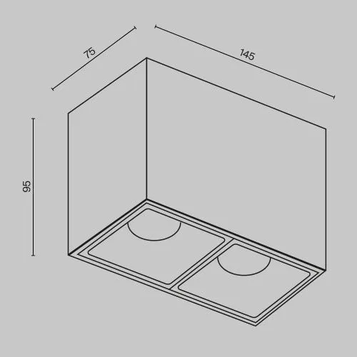 Потолочный светильник Technical C065CL-02-L12W4K-B  фото 3