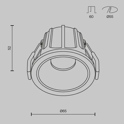 Встраиваемый светильник Maytoni Alfa LED DL043-01-10W3K-RD-W  фото 6